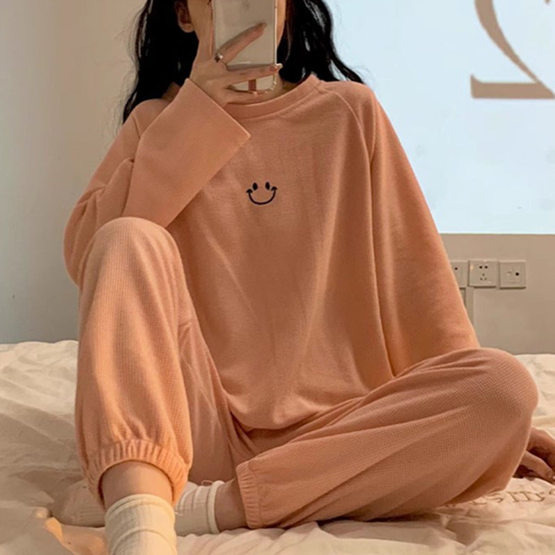 New Women's Pajamas Long-sleeve Thin Casual And Super-comfy Loungewear Set