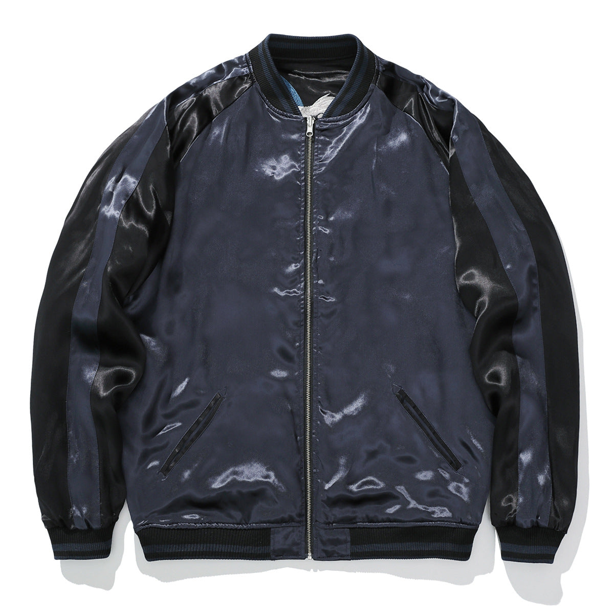 Mens Loose Fit Polyester Embroidered Chinese Style Jacket