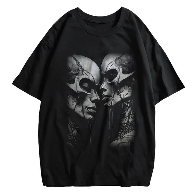 Men's T-shirt With A Cat Cartoon Pattern