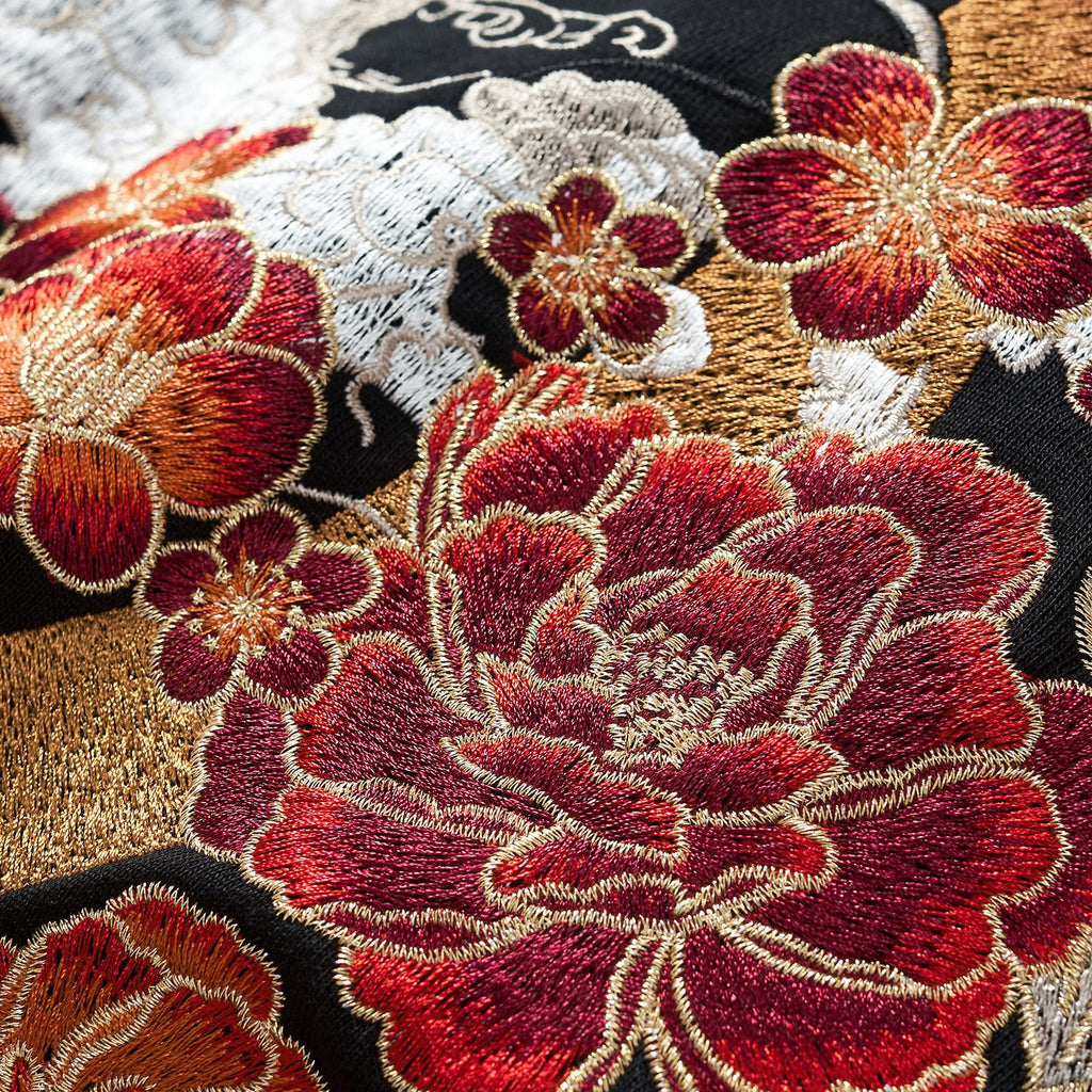 Mens Loose Fit Polyester Embroidered Chinese Style Jacket