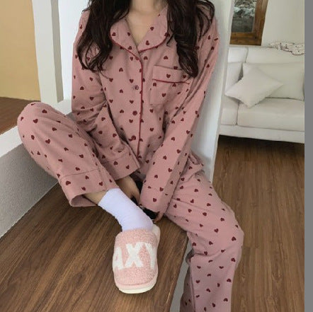 New Women's Pajamas Long-sleeve Thin Casual And Super-comfy Loungewear Set