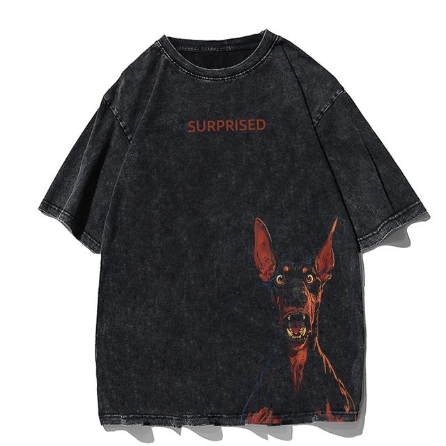 Men's T-shirt With A Cat Cartoon Pattern