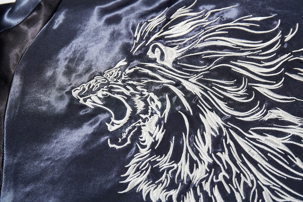 Mens Loose Fit Polyester Embroidered Chinese Style Jacket