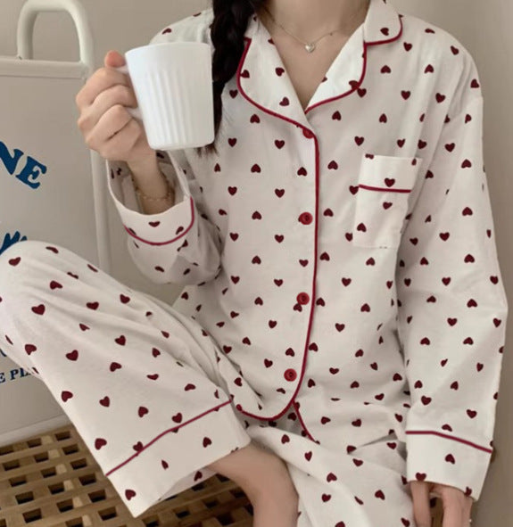 New Women's Pajamas Long-sleeve Thin Casual And Super-comfy Loungewear Set