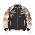 Mens Loose Fit Polyester Embroidered Chinese Style Jacket