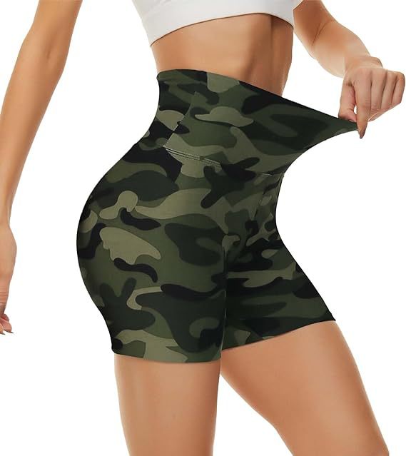 Women's Fitness Sports Tight-Fit Elastic Waist Cycling Shorts