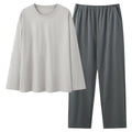 Mens 100 Cotton Pajama Set With Long-sleeve Top And Long Pants