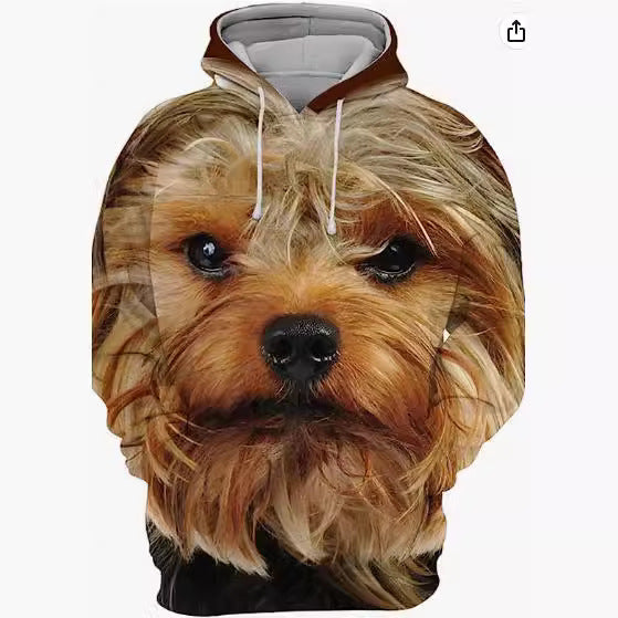 Mens Printed Hoodie Loose-fitting Top