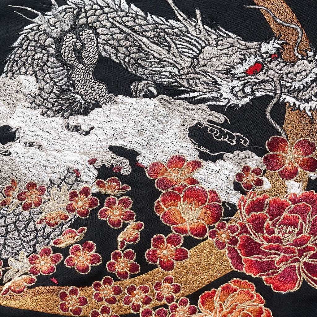 Mens Loose Fit Polyester Embroidered Chinese Style Jacket