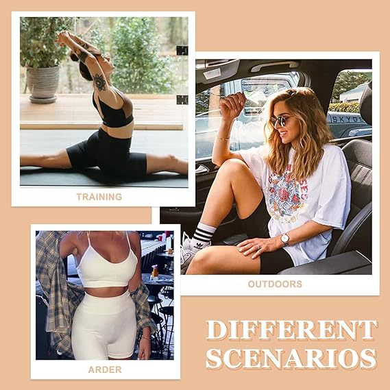 Women's Fitness Sports Tight-Fit Elastic Waist Cycling Shorts
