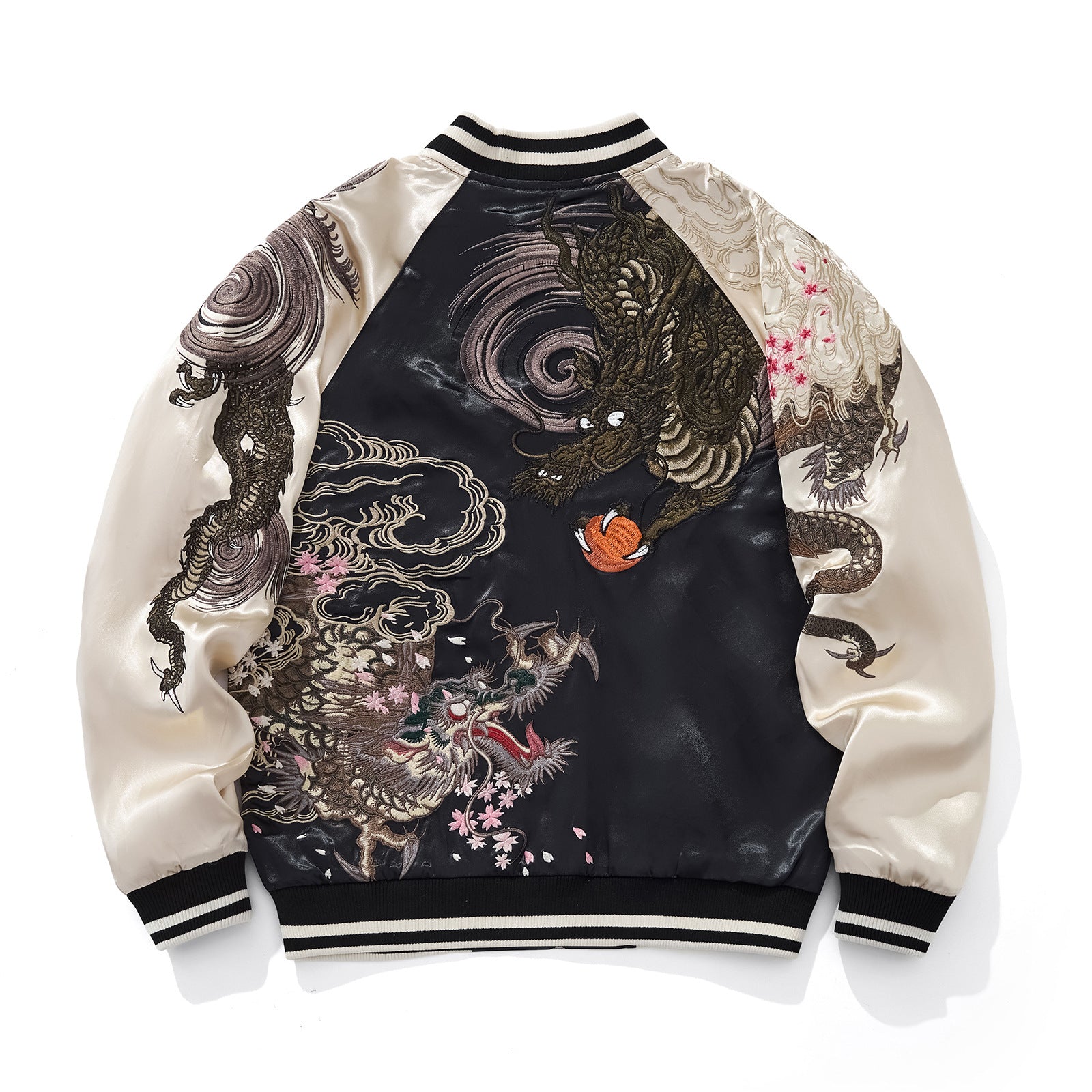 Mens Loose Fit Polyester Embroidered Chinese Style Jacket