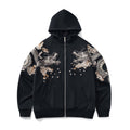 Mens Loose Fit Polyester Embroidered Chinese Style Jacket
