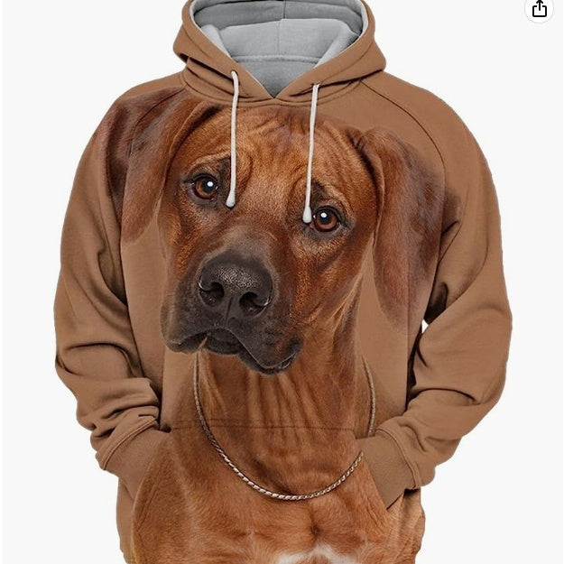 Mens Printed Hoodie Loose-fitting Top